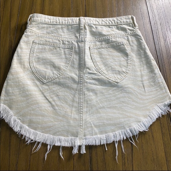 We the Free Bailey denim skirt cream zebra - Picture 7 of 10
